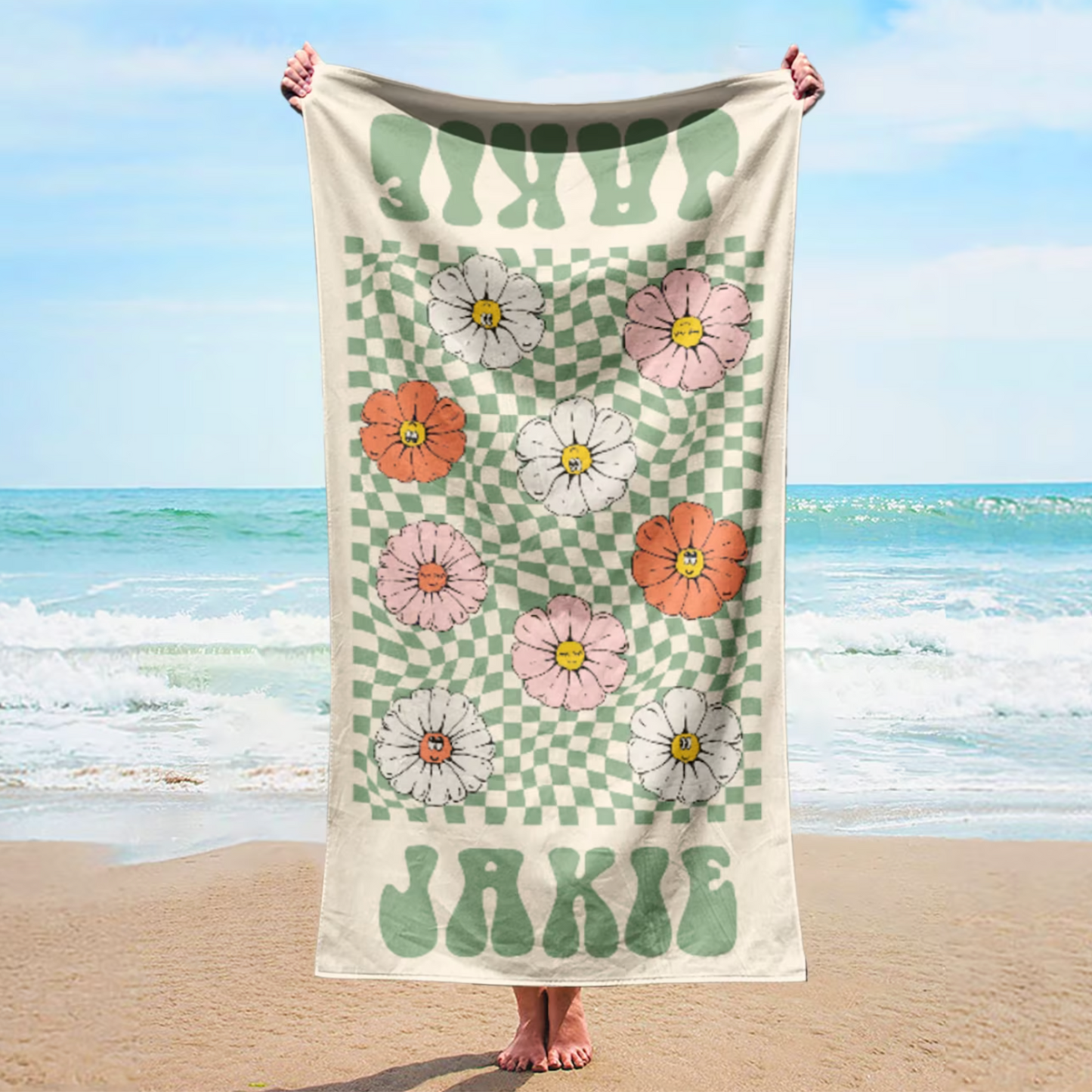 Custom Retro Beach Towel