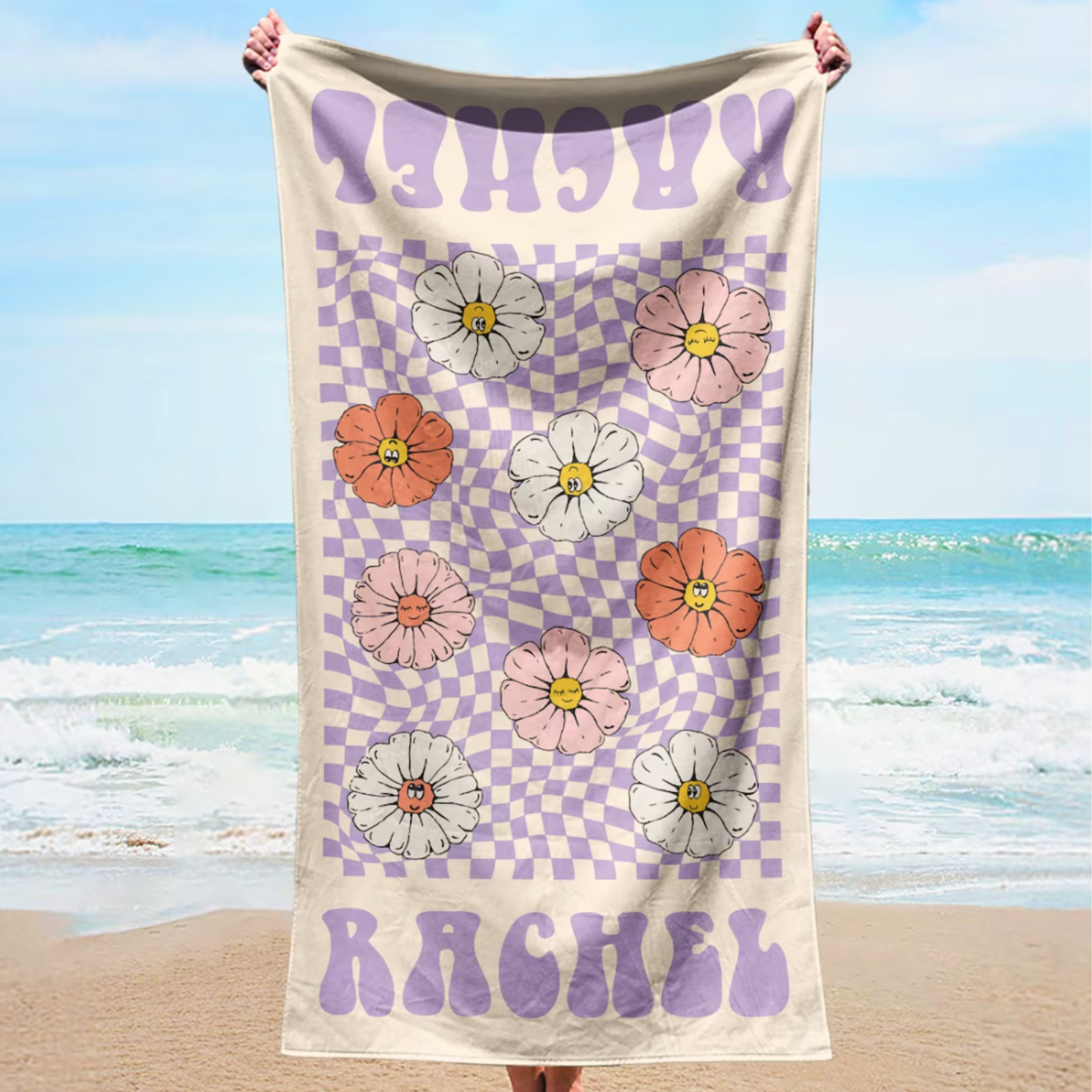 Custom Retro Beach Towel